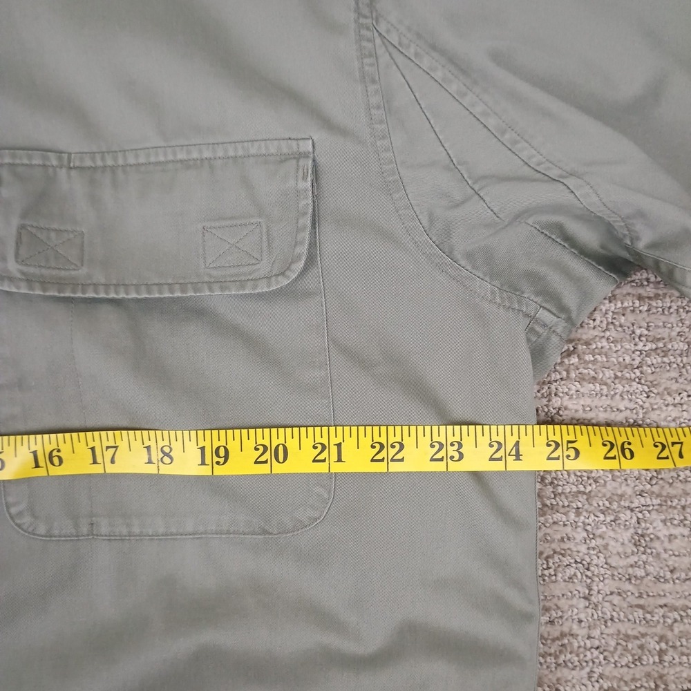 Duluth Trading Co Mens Large Sage Green Cotton Long Sleeve Work Shirt L Utility - Picture 4 of 7